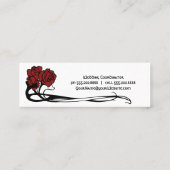  Art Nouveau Retro Chic Roos Flower Floral Mini Visitekaartje (Achterkant)