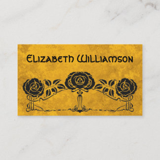  Art Nouveau Retro Chic Roos Flowers Floral Visitekaartje