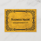 Art Nouveau Retro Elegant Black Decorative Border Visitekaartje (Voorkant)