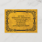 Art Nouveau Retro Elegant Black Decorative Border Visitekaartje (Achterkant)