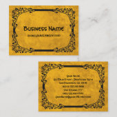 Art Nouveau Retro Elegant Black Decorative Border Visitekaartje (Voorkant / Achterkant)