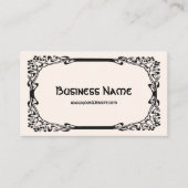 Art Nouveau Retro Elegant Black Decorative Border Visitekaartje (Voorkant)