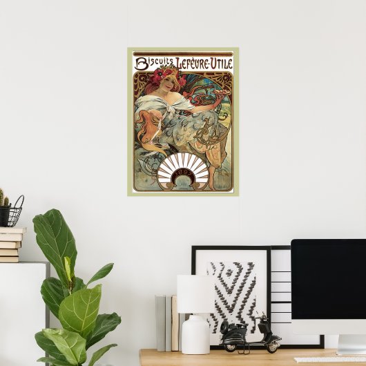 Art Nouveau Retro Poster 18x24 (Thuiskantoor)