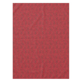 Art Nouveau Retro Rode Bloemen Kerstmis Poinsettia Tafelkleed