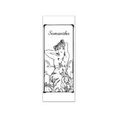 Art Nouveau  Retro Vrouw Rubberstempel (Afrduk)