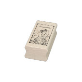 Art Nouveau  Retro Vrouw Rubberstempel (Stempel)