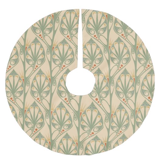 Art Nouveau, Retro Wallpaper Design. Kerstboom Rok (Voorkant)
