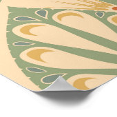 Art Nouveau, Retro Wallpaper Design. Poster (Hoek)