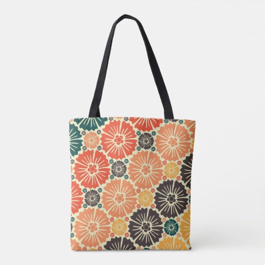 Art Nouveau Retro Wallpaper Design. Tote Bag (Achterkant)