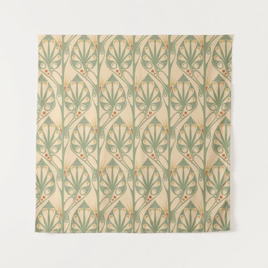 Art Nouveau, Retro Wallpaper Design. Wandkleed (Voorkant)