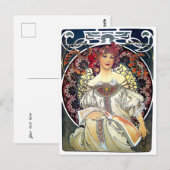  Art Nouveau Reverie van Alphonse Mucha Post Briefkaart (Voorkant / Achterkant)