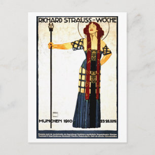 art nouveau Richard Strauss concert Briefkaart