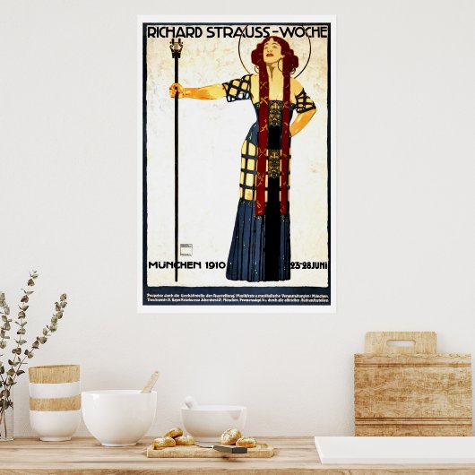  art nouveau Richard Strauss concert Poster (Keuken)