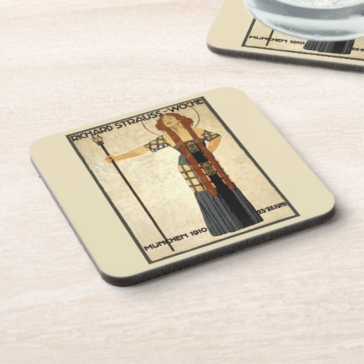 Art Nouveau Richard Strauss-Woche, München Bier Onderzetter (Linkerzijde)