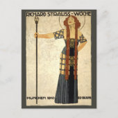 Art Nouveau Richard Strauss-Woche. München Briefkaart (Voorkant)
