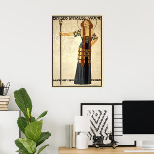  Art Nouveau Richard Strauss-Woche. München Poster