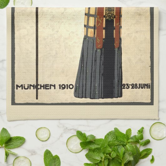 Art Nouveau Richard Strauss-Woche, München Theedoek (Gevouwen)