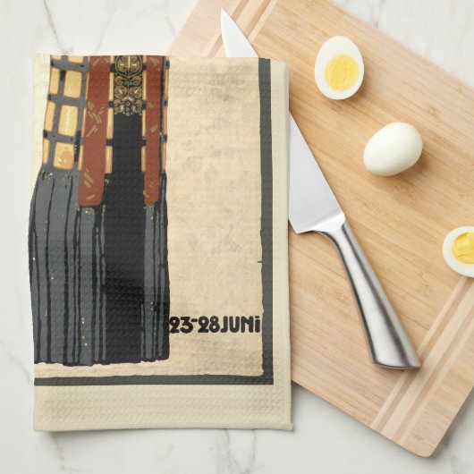 Art Nouveau Richard Strauss-Woche, München Theedoek (Quarter Fold)