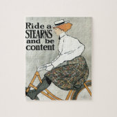 Art Nouveau, Ride a Stern Bicycles Bikes Legpuzzel (Verticaal)