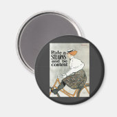 Art Nouveau, Ride a Stern Bicycles Bikes Magneet (Voorkant / Achterkant)