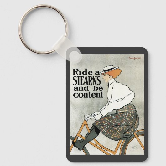  Art Nouveau, Ride a Stern Bicycles Bikes Sleutelhanger (Voorkant)