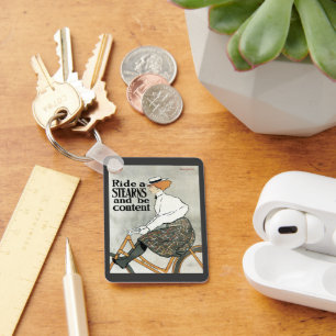 Art Nouveau, Ride a Stern Bicycles Bikes Sleutelhanger