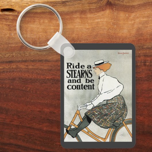  Art Nouveau, Ride a Stern Bicycles Bikes Sleutelhanger (Voorkant)