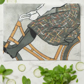  Art Nouveau, Ride a Stern Bicycles Bikes Theedoek (Gevouwen)