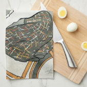  Art Nouveau, Ride a Stern Bicycles Bikes Theedoek (Quarter Fold)