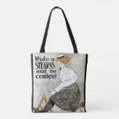  Art Nouveau, Ride a Stern Bicycles Bikes Tote Bag (Achterkant)