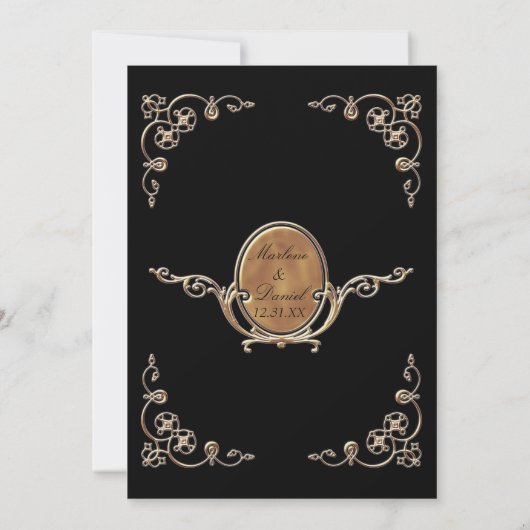 Art Nouveau Roaring 20s Deco Style Modern Elegant Kaart (Achterkant)