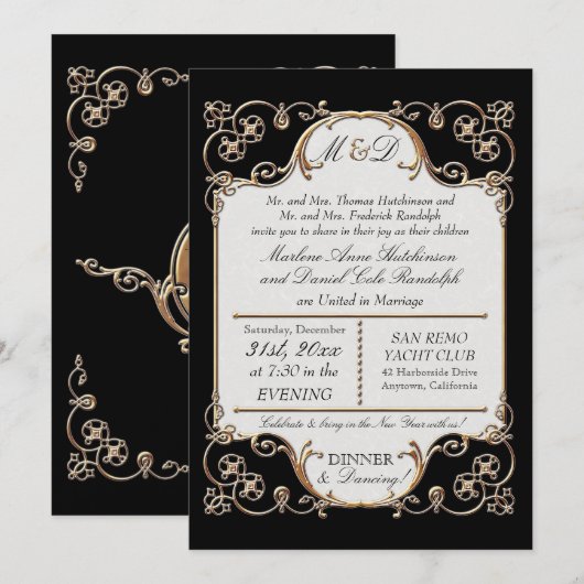 Art Nouveau Roaring 20s Deco Style Modern Elegant Kaart (Voorkant / Achterkant)