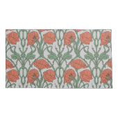 Art Nouveau Rode Klaproos Bloemendruk Kussensloop (Achterkant-Links)