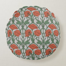 Art Nouveau Rode Klaproos Bloemendruk