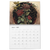 Art Nouveau rode rozen Kalender (Mar 2027)