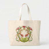 Art Nouveau romantisch woonaccent Grote Tote Bag (Voorkant)