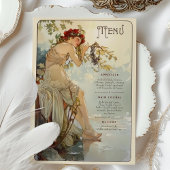 Art Nouveau Romantische Grapevine Wedding Menu Kaa Kaart