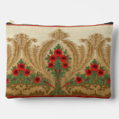 Art Nouveau Ronde Oranje Bloesems Spade Shape Leaf Etui (Voorkant)