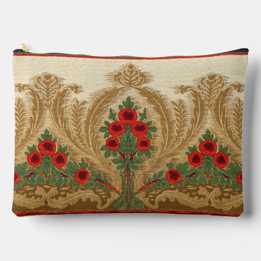 Art Nouveau Ronde Oranje Bloesems Spade Shape Leaf Etui (Voorkant)