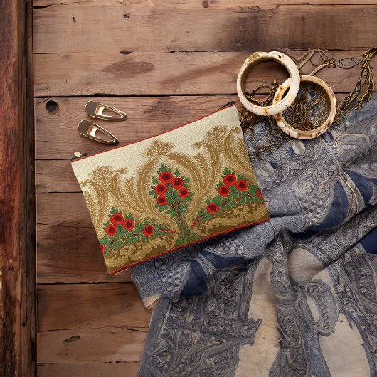 Art Nouveau Ronde Oranje Bloesems Spade Shape Leaf Etui