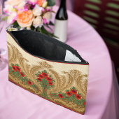 Art Nouveau Ronde Oranje Bloesems Spade Shape Leaf Etui