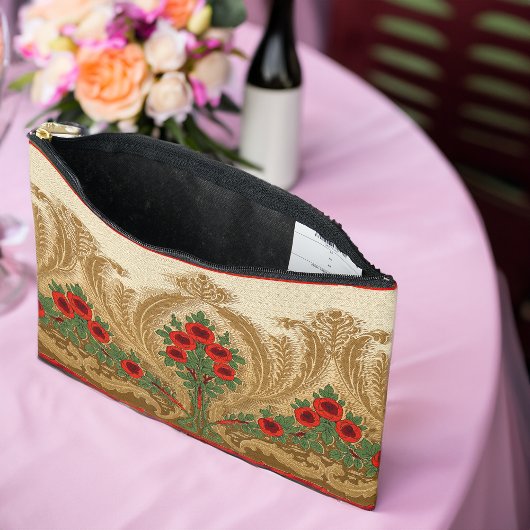 Art Nouveau Ronde Oranje Bloesems Spade Shape Leaf Etui