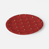 Art Nouveau rood en goud vakantie Papieren Bordje (Gekanteld)