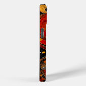 Art Nouveau Rood Goud Kosmisch Mozaïek Gepersonali Case-Mate iPhone Case (Achterkant / Rechts)