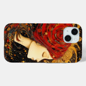 Art Nouveau Rood Goud Kosmisch Mozaïek Gepersonali Case-Mate iPhone Case (Achterkant (horizontaal))