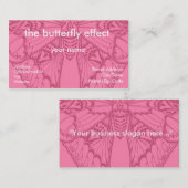 Art Nouveau Roos Butterfly Visitekaartje (Voorkant / Achterkant)