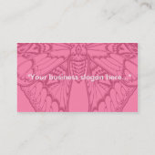 Art Nouveau Roos Butterfly Visitekaartje (Achterkant)