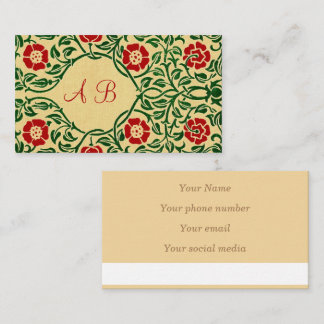 Art Nouveau Roos Calling Card Visitekaartje