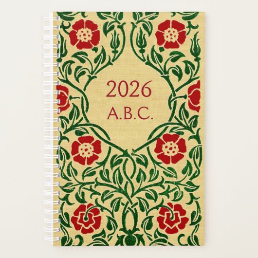 Art Nouveau Roos Date Planner 2026 (Monogram) (Voorkant)
