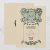  Art Nouveau Roos huwelijksuitnodigingen Kaart (Voorkant / Achterkant)